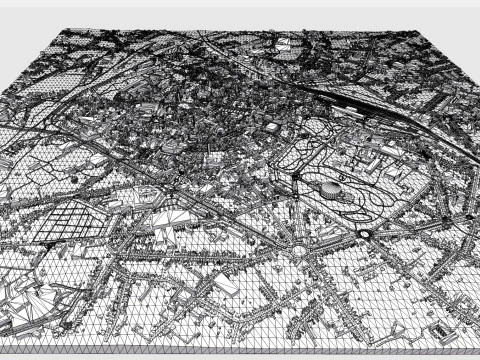 Paesaggio urbano Cambrai Francia Modello 3D