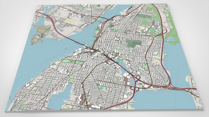 Paesaggio urbano Fall River Massachusetts Stati Uniti Modello 3D .c4d .max .obj .3ds .fbx .stl .blend 