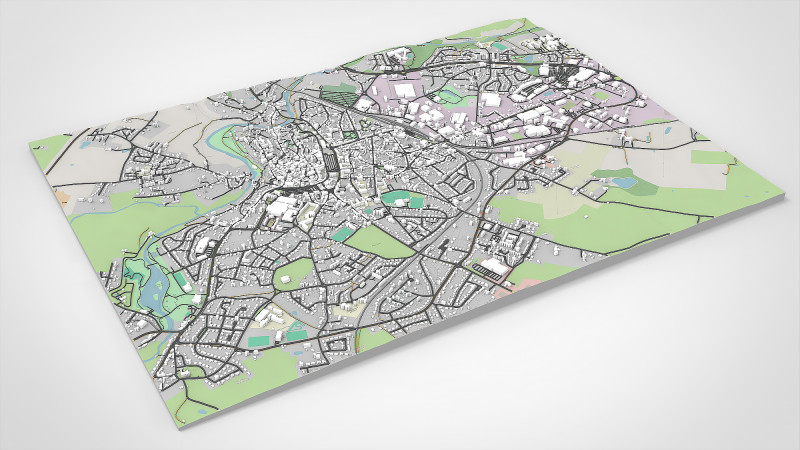 法国帕尔特奈城市景观 3D 模型 .c4d .max .obj .3ds .fbx .stl .blend 