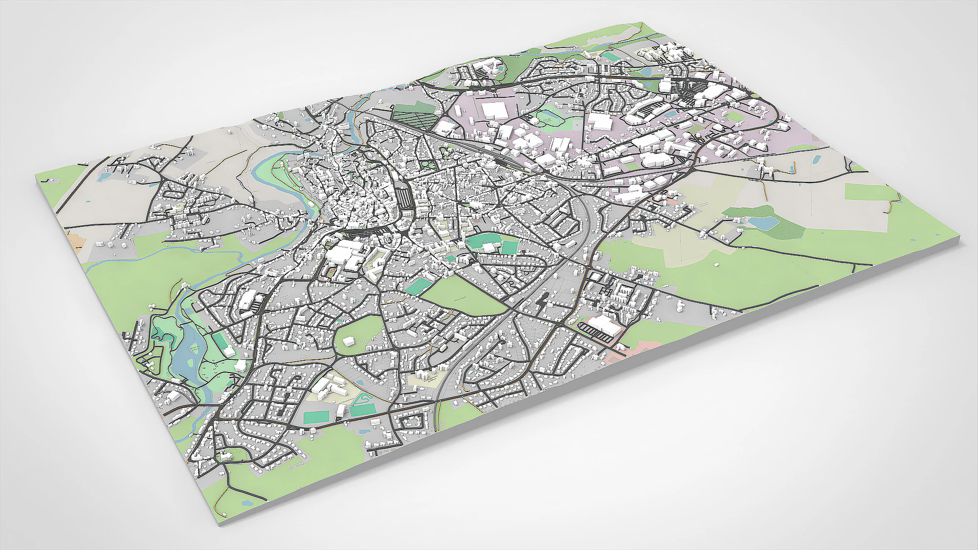 Paesaggio urbano Parthenay Francia Modello 3D .c4d .max .obj .3ds .fbx .stl .blend 