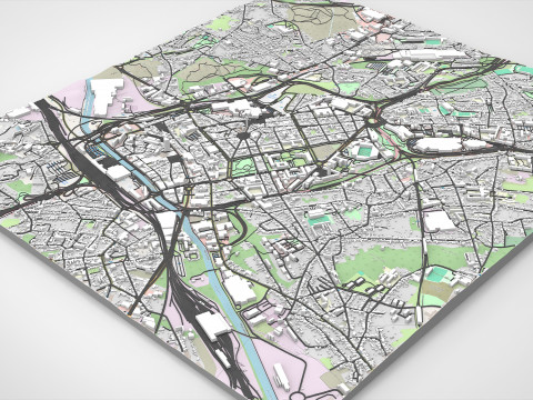 Paesaggio urbano Charleroi Belgio Modello 3D
