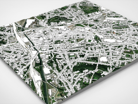 Paesaggio urbano Charleroi Belgio Modello 3D