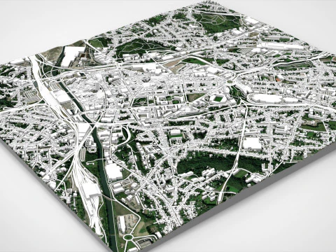 Cityscape Charleroi Belgium 3D Model