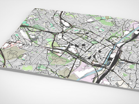 Paesaggio urbano Charleroi Belgio Modello 3D