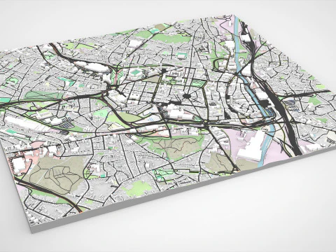 Cityscape Charleroi Belgium 3D Model