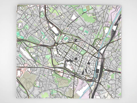 Cityscape Charleroi Belgium 3D Model