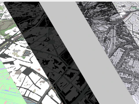 Cityscape Charleroi Belgium 3D Model