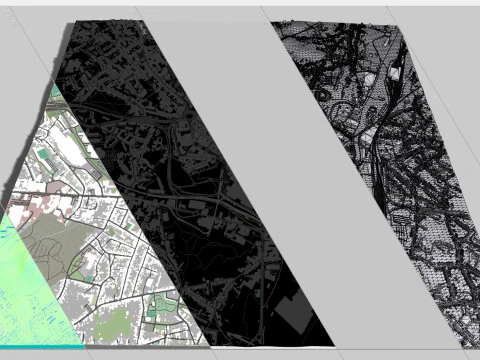 Cityscape Charleroi Belgium 3D Model