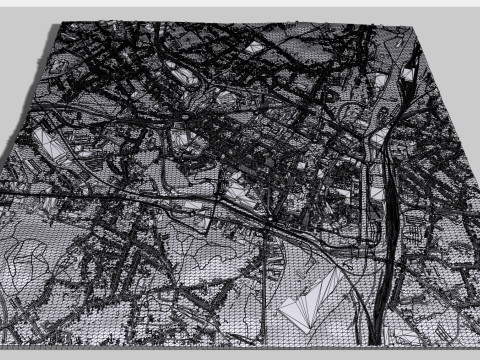 Paesaggio urbano Charleroi Belgio Modello 3D