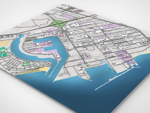 Zona franca di Hamriya Sharjah Emirati Arabi Uniti Modello 3D