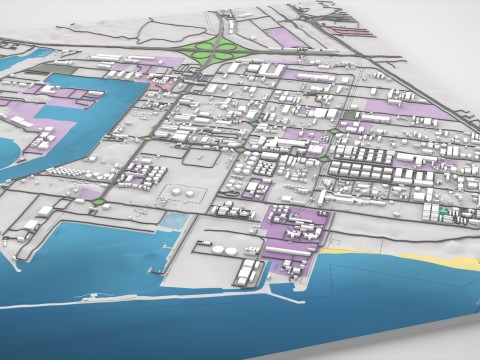 Zona franca di Hamriya Sharjah Emirati Arabi Uniti Modello 3D