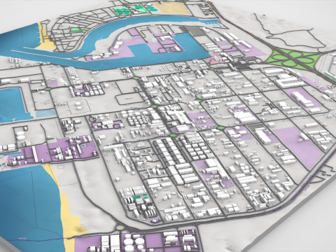 Zona franca di Hamriya Sharjah Emirati Arabi Uniti Modello 3D