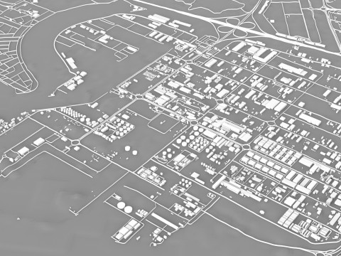 Zona franca di Hamriya Sharjah Emirati Arabi Uniti Modello 3D
