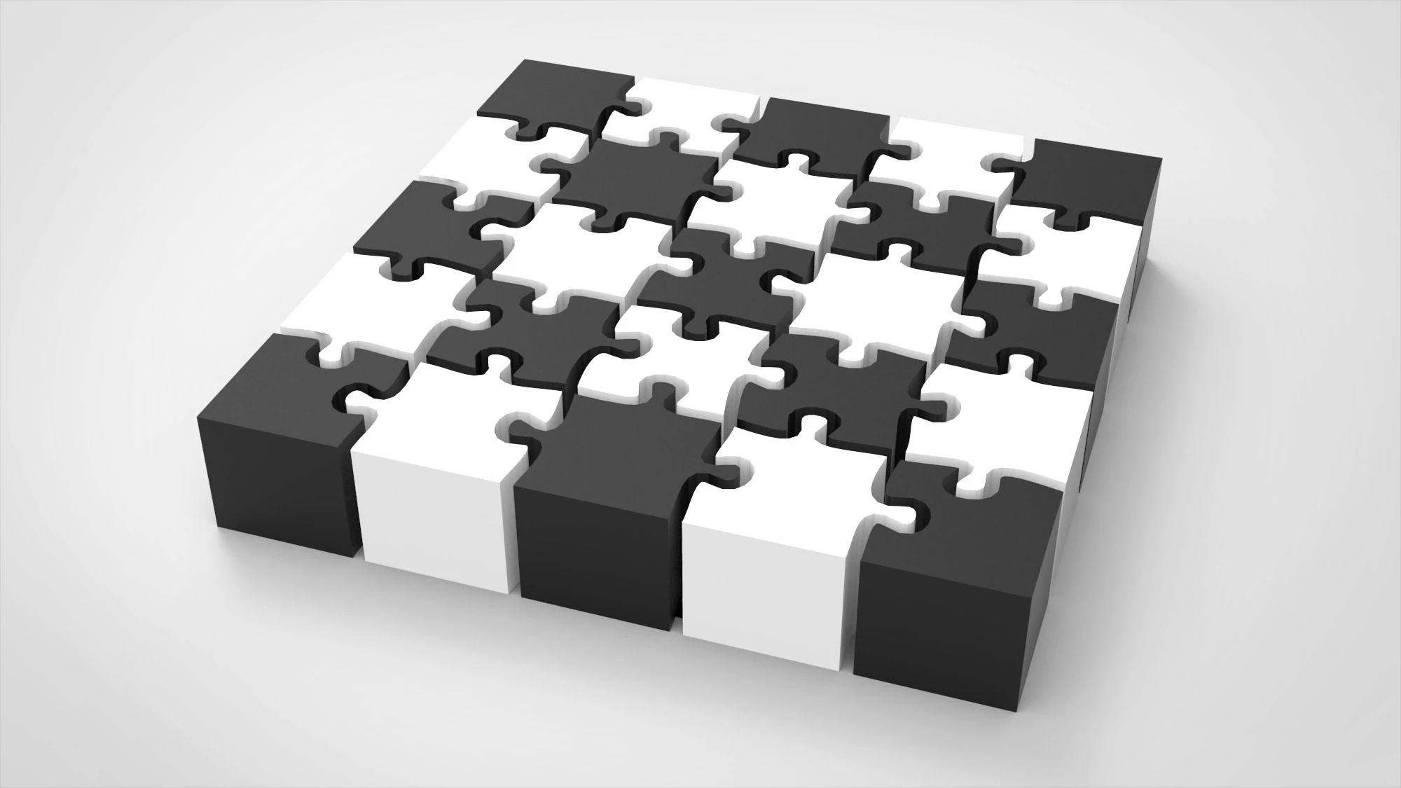 Puzzle 3D Model .c4d .max .obj .3ds .fbx .stl .blend 