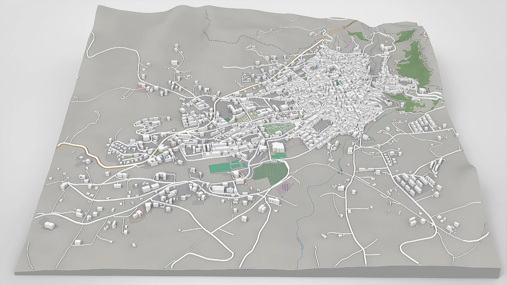 Paesaggio urbano Corleone Palermo Italia Modello 3D .c4d .max .obj .3ds .fbx .stl .blend 