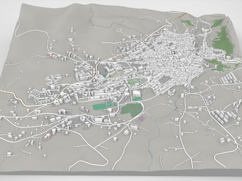 Міський пейзаж Корлеоне Палермо Італія 3D Модель