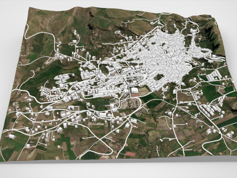 Paesaggio urbano Corleone Palermo Italia Modello 3D