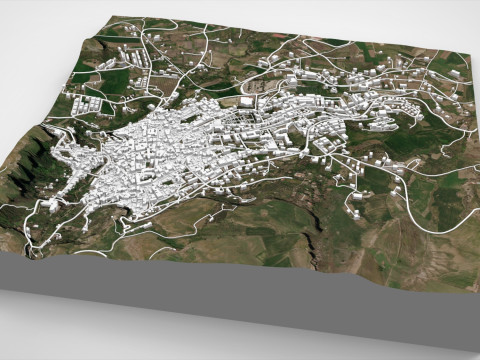 Paesaggio urbano Corleone Palermo Italia Modello 3D