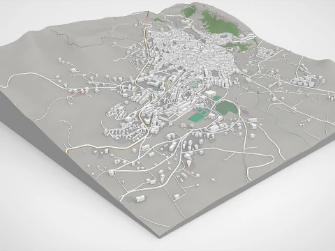 Paesaggio urbano Corleone Palermo Italia Modello 3D