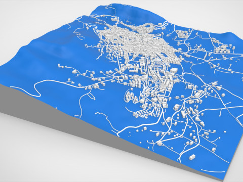 Paesaggio urbano Corleone Palermo Italia Modello 3D