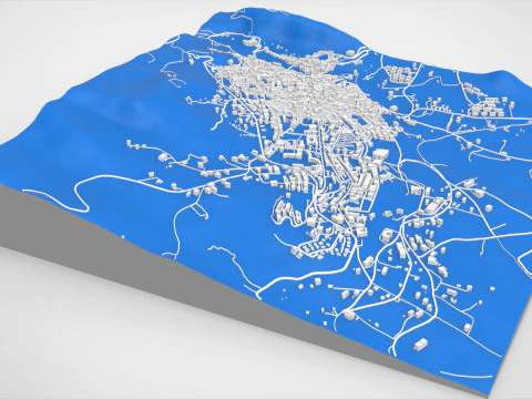 Paesaggio urbano Corleone Palermo Italia Modello 3D