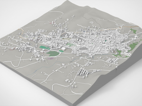 Paesaggio urbano Corleone Palermo Italia Modello 3D