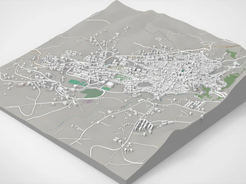 Paesaggio urbano Corleone Palermo Italia Modello 3D