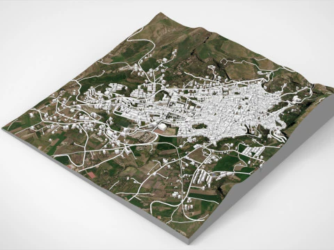 Paesaggio urbano Corleone Palermo Italia Modello 3D