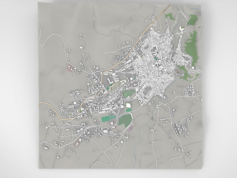 Paesaggio urbano Corleone Palermo Italia Modello 3D