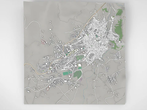 Paesaggio urbano Corleone Palermo Italia Modello 3D