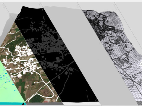 Paesaggio urbano Corleone Palermo Italia Modello 3D