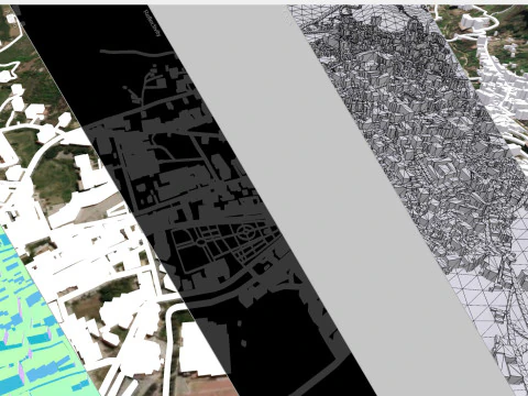 Paesaggio urbano Corleone Palermo Italia Modello 3D