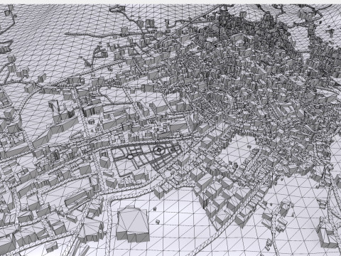 Paesaggio urbano Corleone Palermo Italia Modello 3D