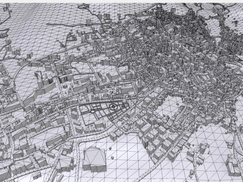 Paesaggio urbano Corleone Palermo Italia Modello 3D