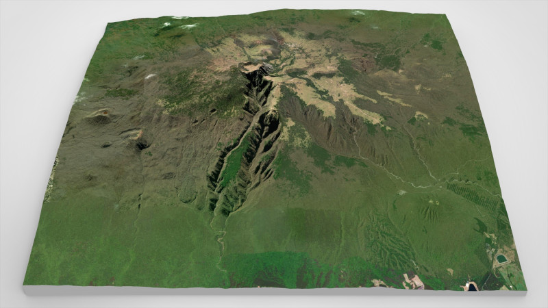 Paesaggio montano Hallasan Corea del Sud Modello 3D .c4d .max .obj .3ds .fbx .stl .blend 