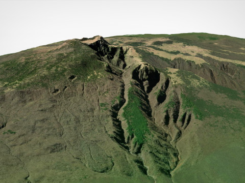 Paesaggio montano Hallasan Corea del Sud Modello 3D