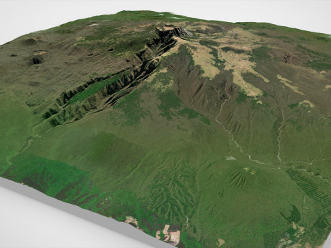 Paesaggio montano Hallasan Corea del Sud Modello 3D