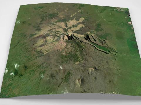 Paesaggio montano Hallasan Corea del Sud Modello 3D