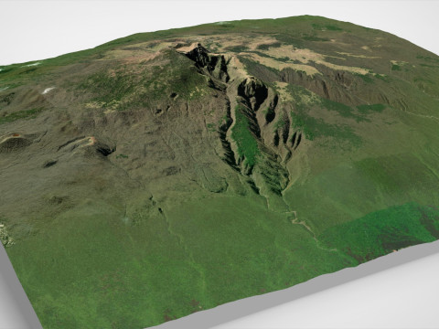 Paesaggio montano Hallasan Corea del Sud Modello 3D