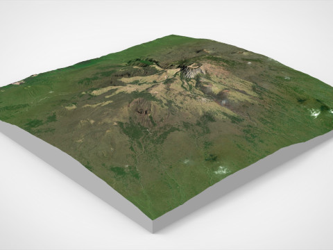 Paesaggio montano Hallasan Corea del Sud Modello 3D