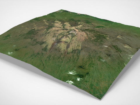 Paesaggio montano Hallasan Corea del Sud Modello 3D