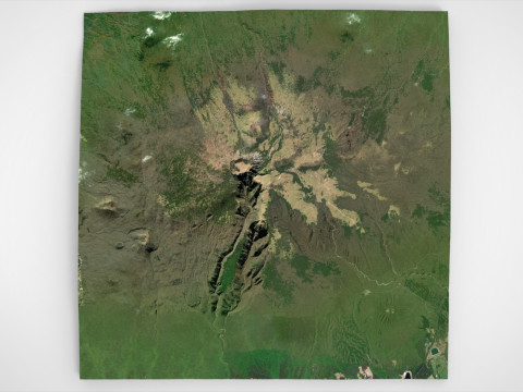 Paesaggio montano Hallasan Corea del Sud Modello 3D