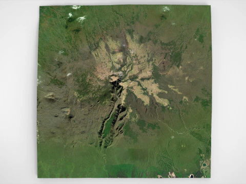 Paesaggio montano Hallasan Corea del Sud Modello 3D