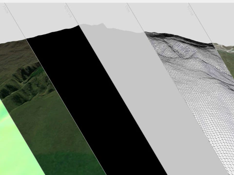 Paesaggio montano Hallasan Corea del Sud Modello 3D