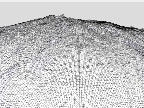 Paesaggio montano Hallasan Corea del Sud Modello 3D