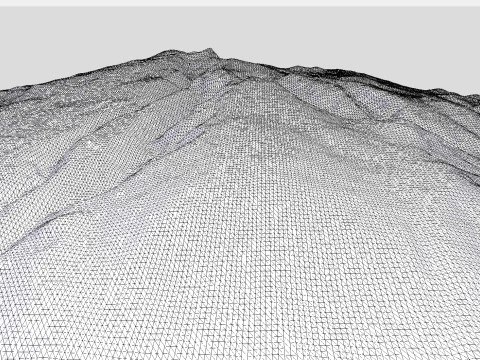 Paesaggio montano Hallasan Corea del Sud Modello 3D