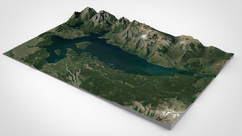 Paesaggio montano Parco nazionale Jackson Lake Grand Teton Modello 3D .c4d .max .obj .3ds .fbx .stl .blend 