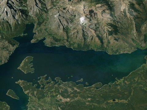 Paesaggio montano Parco nazionale Jackson Lake Grand Teton Modello 3D