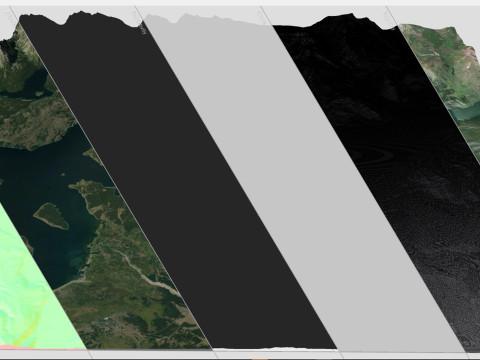 Paesaggio montano Parco nazionale Jackson Lake Grand Teton Modello 3D