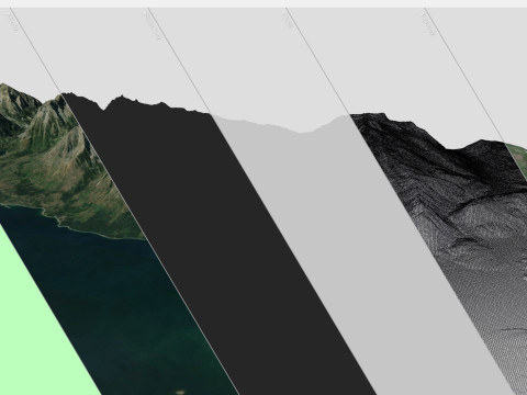 Paesaggio montano Parco nazionale Jackson Lake Grand Teton Modello 3D